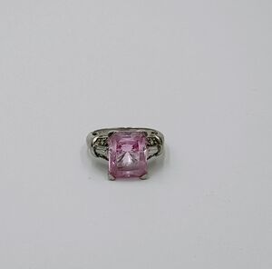 Sterling Silver 925 Pink Stone Ring